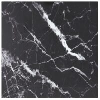 Bordplade Hærdet Glas Rund – Sort og hvid / 60 x 60 cm