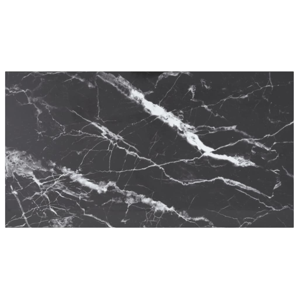 Bordplade Hærdet Glas Rund - Sort og hvid / 120 x 65 cm