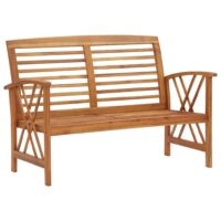 Havebænk 119 Cm Massivt Akacietræ - Brun