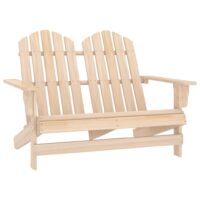 2-Personers Adirondack-Havestol Massivt Grantræ - Lysebrun