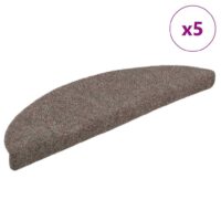 Selvklæbende Trappemåtter Tuftet Farvet Creme – 5 / 56 x 17 x 3 cm