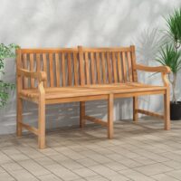 Havebænk Massivt Teaktræ – 150 x 69 x 92 cm