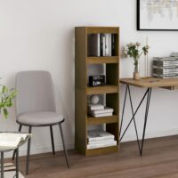 Bogreol 40X30X71,5 Cm Massivt Fyrretræ Honningbrun Honningfarvet – 40 cm / 135.5 cm