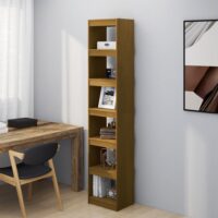 Bogreol 40X30X71,5 Cm Massivt Fyrretræ Honningbrun Honningfarvet – 40 cm / 199 cm