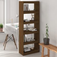 Bogreol/Rumdeler Massivt Fyrretræ – honningfarvet / 167.5 cm