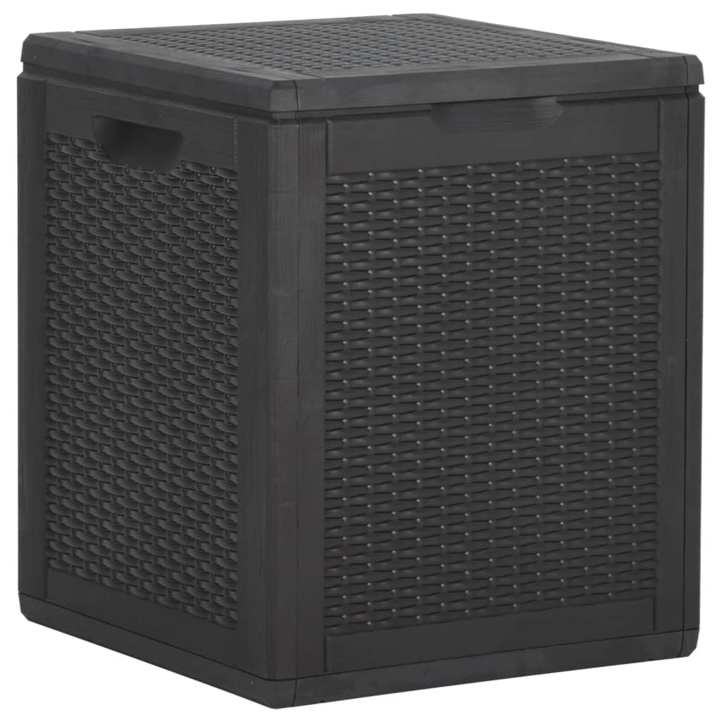 Opbevaringsboks Til Haven Pp-Rattan - Sort / 90 l / Rattandesign