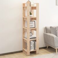Bogreol/Rumdeler 41X35X160 Cm Massivt Fyrretræ - Naturfarvet