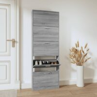 Skoskab Med 5 Rum Træ – Grå sonoma-eg / 169 cm