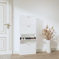 Skoskab Med 5 Rum Træ – Hvid / 150 cm