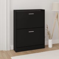 Skoskab Med 5 Rum Træ – Sort / 81 cm