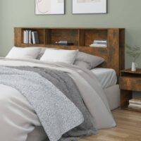 Sengegavl Med Opbevaring 200X18,5X104,5 Cm – Røget eg