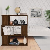Bogreol/Rumdeler 80x24x96 Cm Konstrueret Træ – Brun eg