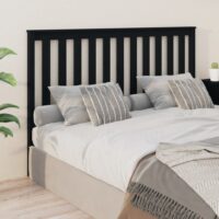 Sengegærde Massivt Fyrretræ – Sort / 166 x 101 cm