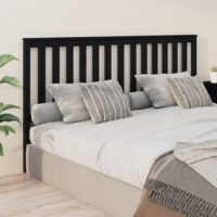 Sengegærde Massivt Fyrretræ – Sort / 186 x 101 cm