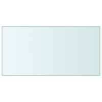 Bordplade Hærdet Glas Rund – Transparent / 50 x 100 cm