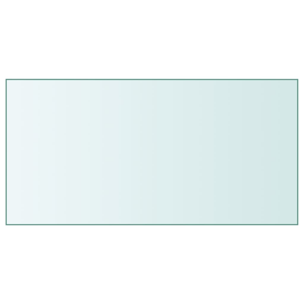 Bordplade Hærdet Glas Rund - Transparent / 50 x 100 cm