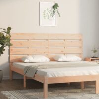 Sengegavl 90X3X80 Cm Massivt Fyrretræ – Naturfarvet / 140 x 80 cm