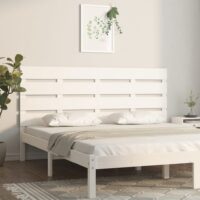 Sengegavl 90X3X80 Cm Massivt Fyrretræ – Hvid / 180 x 80 cm