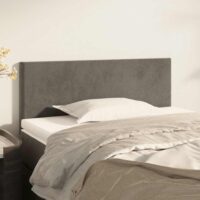 Sengegavl Fløjl - Mørkegrå / 80 Cm / Lav
