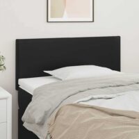 Sengegavl Kunstlæder - Sort / 90 Cm / Lav