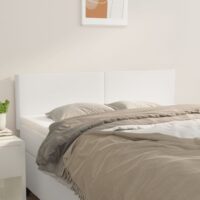 Sengegavl Kunstlæder – Hvid / 144 Cm / Lav