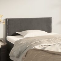 Sengegavl Fløjl – Mørkegrå / 90 Cm / Lav