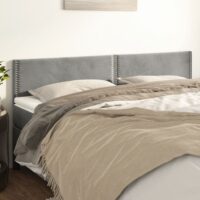Sengegavl Fløjl – Lysegrå / 200 Cm / Lav