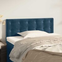 Sengegavl Fløjl – Mørkeblå / 80 Cm / Lav