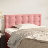 Sengegavl Fløjl – Lyserød / 80 Cm / Lav