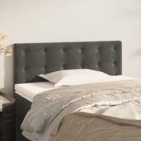 Sengegavl Fløjl – Mørkegrå / 90 Cm / Lav