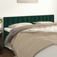 Sengegavl Fløjl – Mørkegrøn / 180 Cm / Lav