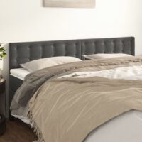 Sengegavl Fløjl – Mørkegrå / 200 Cm / Lav