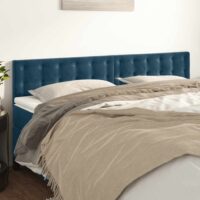 Sengegavl Fløjl – Mørkeblå / 200 Cm / Lav
