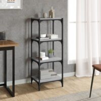 Bogreol Konstrueret Træ Og Stål – Grå sonoma-eg / 100 Cm / 40 Cm