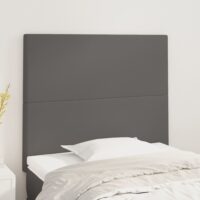Sengegavl Kunstlæder – Grå / 80 Cm / Høj