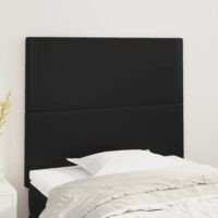 Sengegavl Kunstlæder – Sort / 90 Cm / Høj
