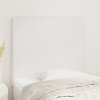 Sengegavl Kunstlæder – Hvid / 90 Cm / Høj