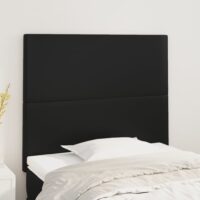 Sengegavl Kunstlæder – Sort / 100 Cm / Høj