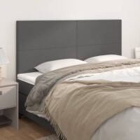 Sengegavl Kunstlæder – Grå / 160 Cm / Høj