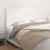 Sengegavl Kunstlæder – Hvid / 200 Cm / Høj
