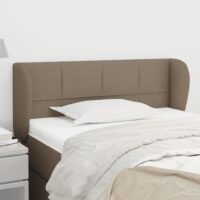 Sengegavl Med Kanter Stof – Gråbrun / 83 X 23 x 78/88 cm