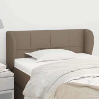 Sengegavl Med Kanter Stof – Gråbrun / 103 X 23 x 78/88 cm