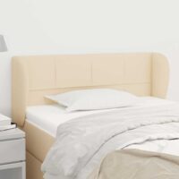 Sengegavl Med Kanter Stof – Creme / 103 X 23 x 78/88 cm
