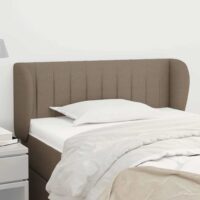 Sengegavl Med Kanter Stof – Gråbrun / 83 X 23 x 78/88 cm