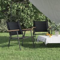 Campingstole Oxfordstof - Sort / 54 x 55 x 78 cm