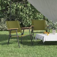 Campingstole Oxfordstof - Grøn / 54 x 55 x 78 cm