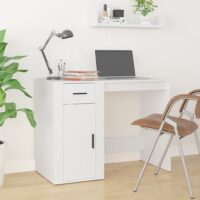 Skrivebord 100x49x75 Cm Konstrueret Træ – Hvid