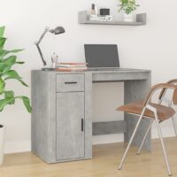 Skrivebord 100x49x75 Cm Konstrueret Træ – Betongrå