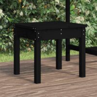Havebænk Massivt Fyrretræ – Fyrretræ sort / 50 x 44 x 45 cm
