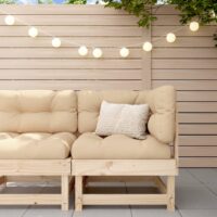 Hjørnemodul Med Hynder Massivt Fyrretræ – Fyrretræ naturlig / Hjørnesofa